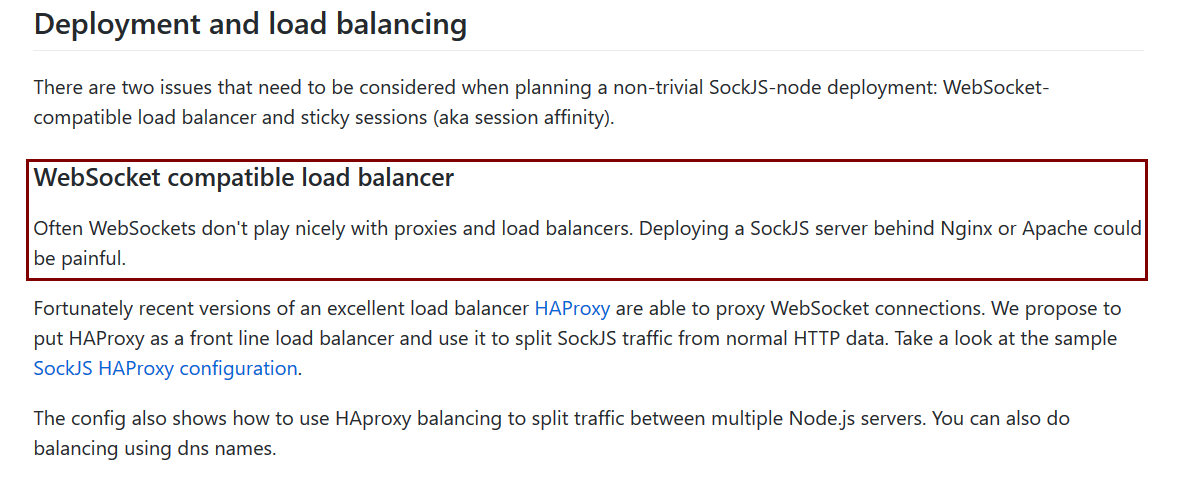 WebSocket Load Balancing